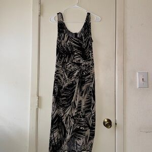 Black and Gray Patterned Women's Dress